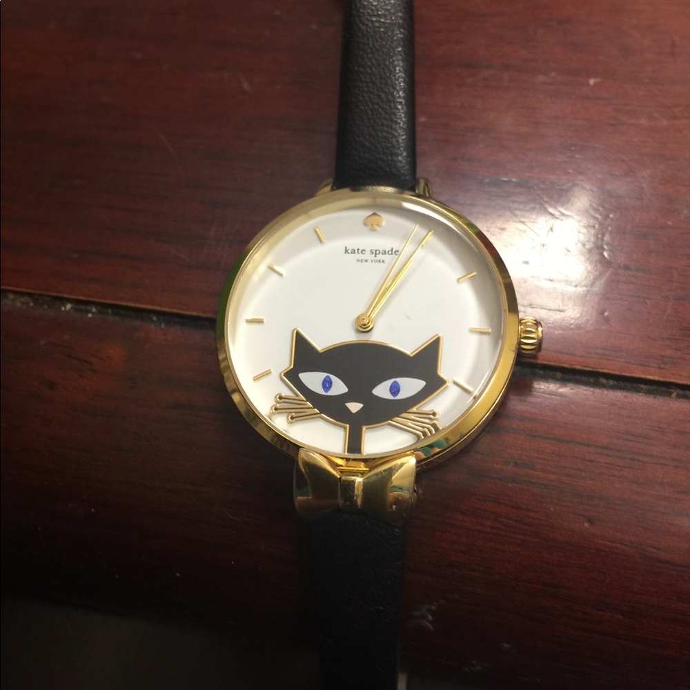 Kate Spade black cat watch